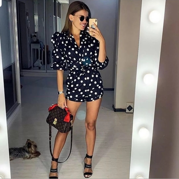 تناقض جميلة الضوضاء Zara Polka Dot Jumpsuit 2 Glendiveoutside Org